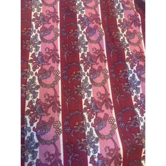 Fire Islander Woman Vintage 70s Floral Striped Polyester Button-Up Shirt Siz 36 - Picture 3 of 5